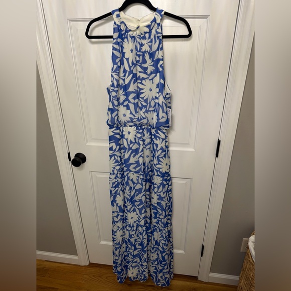 NWT Donna Ricco Floral Sleeveless Tiered Chiffon Maxi Dress - Picture 4 of 10